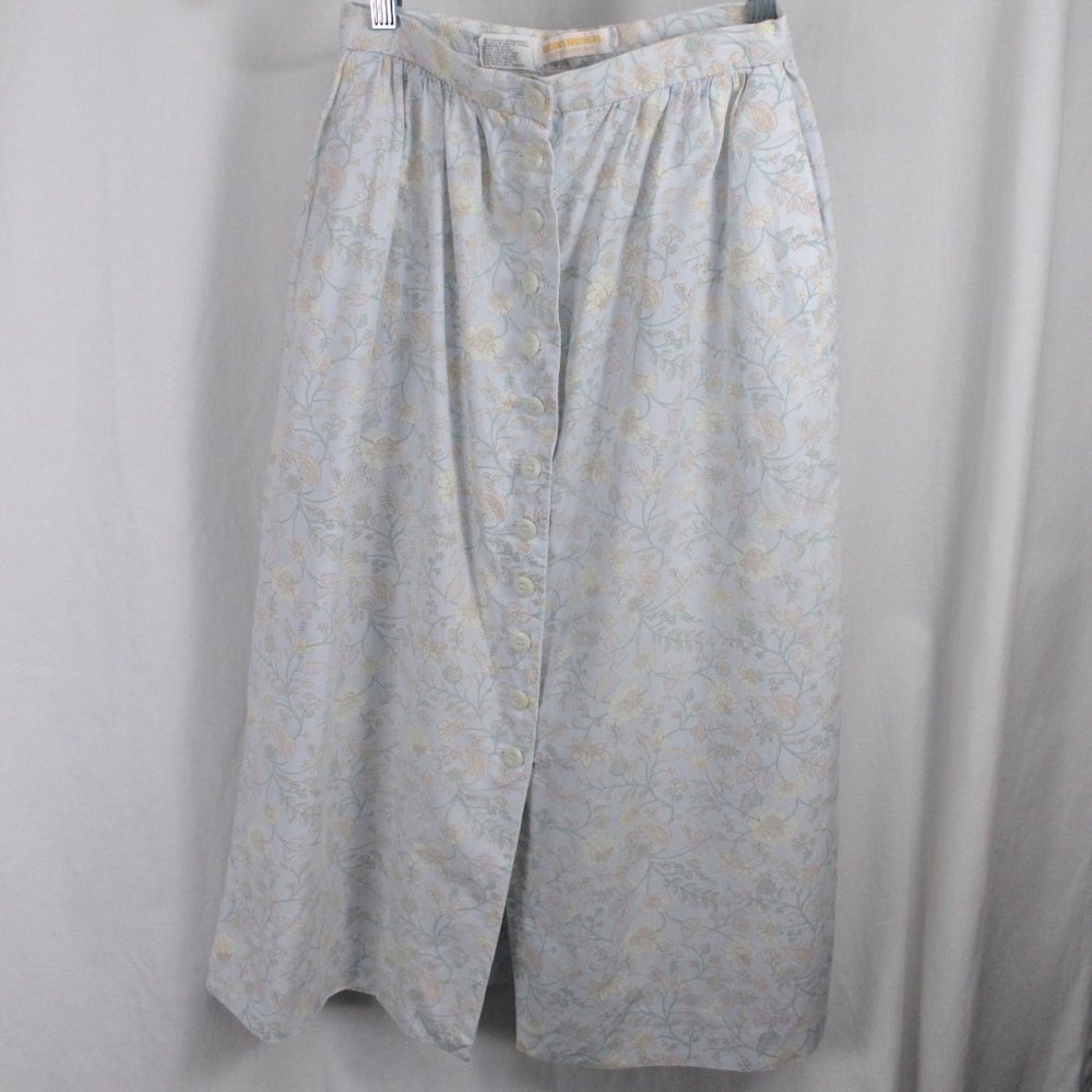 Pastel Floral Vintage Brooks Brothers Skirt Cottage Core